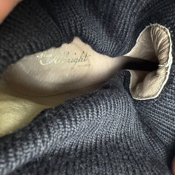 Miss Albright Anthropologie Brown Suede Sock Sweater Heeled Boots - Picture 7 of 10